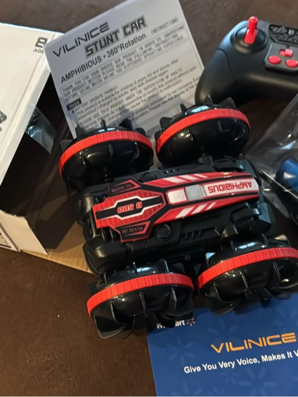 Red Amphibious Stunt Car for Kids